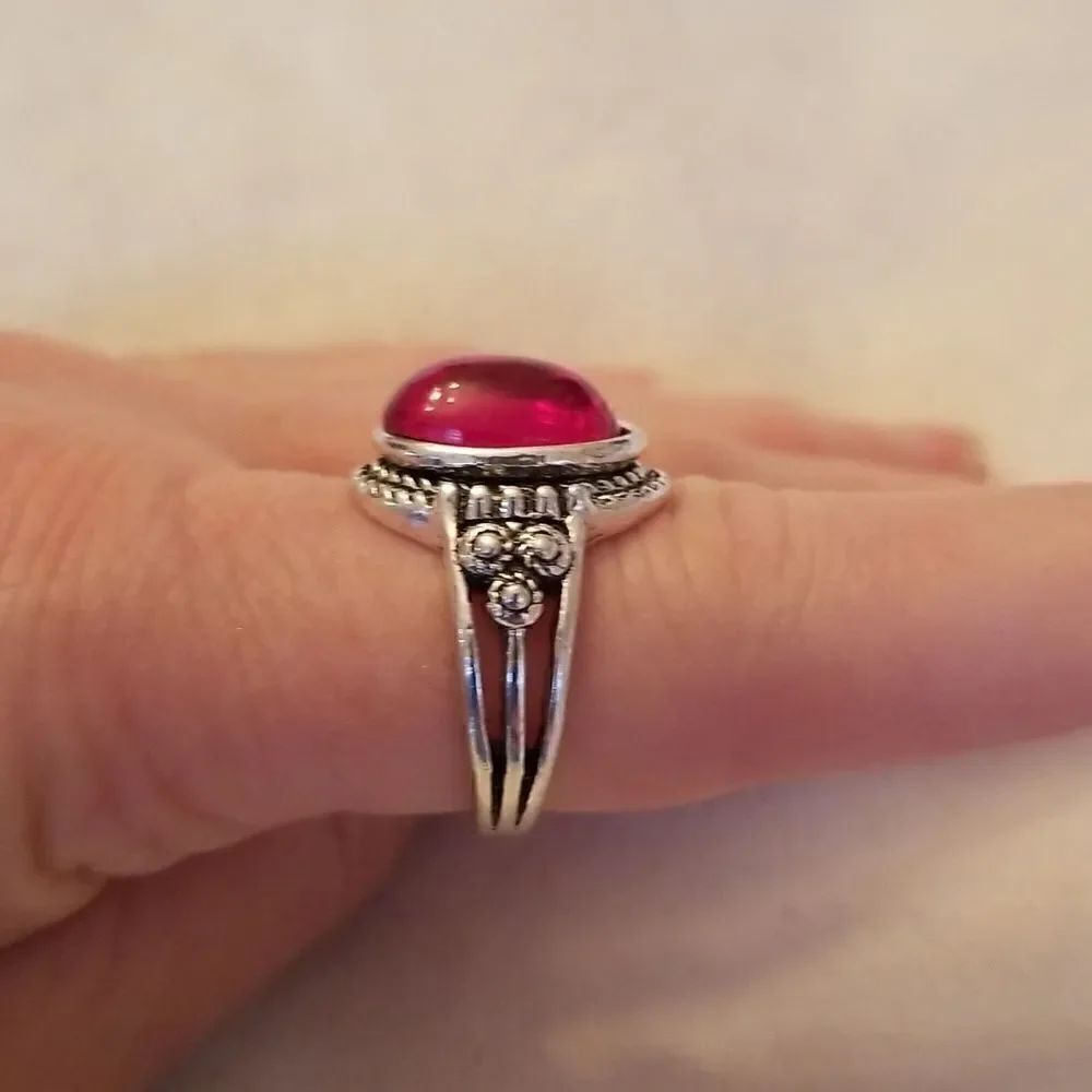 Ruby Red stone size 9 - Picture 3 of 10